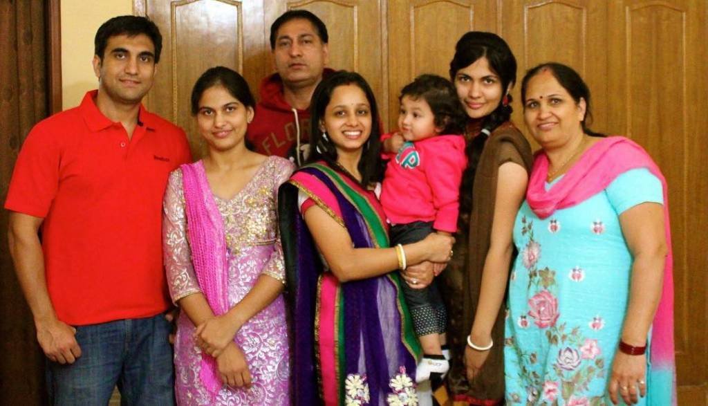 Lalit Shokeen with his Family