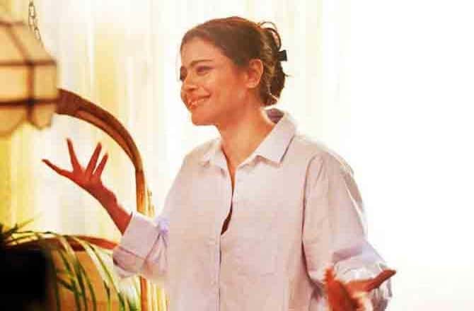 Kajol shared a picture to match and reveal her mood.