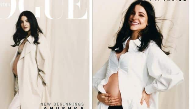 Anushka Sharma with her baby bump poses on magazine cover