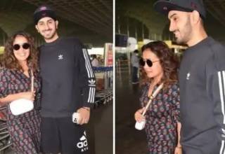 Neha Kakkar and Rohanpreet Singh appeared at the airport without a mask