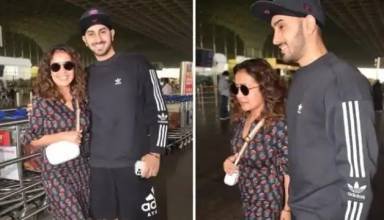 Neha Kakkar and Rohanpreet Singh appeared at the airport without a mask